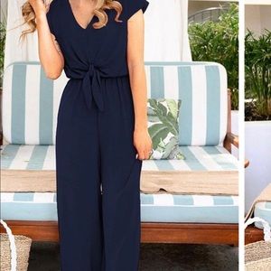 Down East Navy Jumpsuit